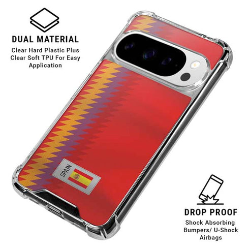 Spain Soccer Flag Google Pixel 10 Pro XL Clear Case